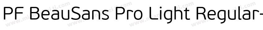 PF BeauSans Pro Light Regular字体转换